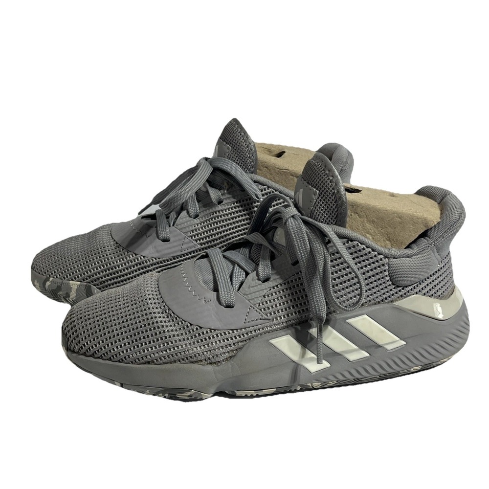 Adidas Mens Pro Bounce 2019 Low EE3899 Gray Basketball Shoes Sneakers Size 8 EUC